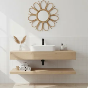 Espejo de Ratán Natural 50x23cm