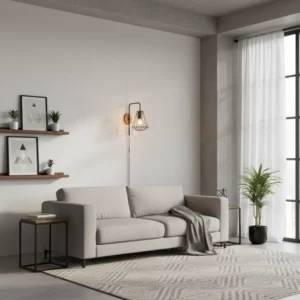 Aplique Jaulita Chica en Madera Paraíso y Metal Negro