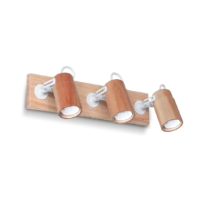 Aplique de 3 Luces en Madera Paraíso