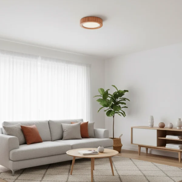 Plafón LED Circular de Madera 12W - Image 2