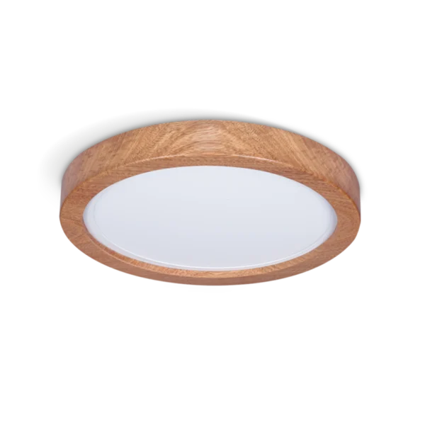 Plafón LED Circular de Madera Roble 24W