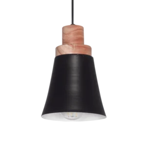 Colgante en Madera Paraíso y Campana de Metal Negra