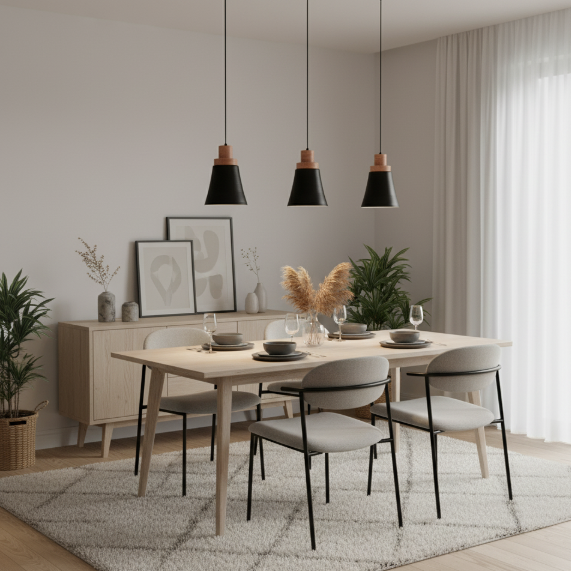 Colgante en Madera Paraíso y Campana de Metal Negra - Image 2