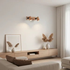Aplique de 2 Luces en Madera Paraíso