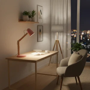 Lámpara de Escritorio Plegable con Cabezal Rosa