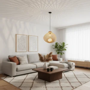 Colgante de Bambú Natural 33x40cm