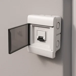 Tablero Embutido 4 Módulos DIN Puerta Fumé