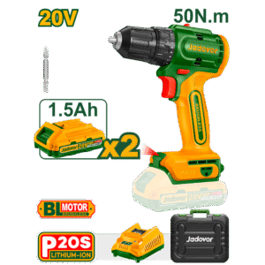 Taladro Atornillador Inalámbrico con Cargador Jadever JDCDP552-4