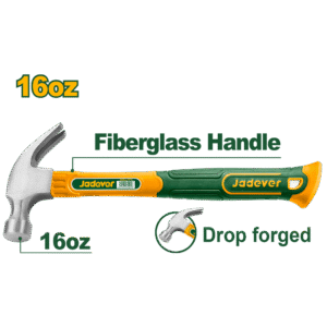 Martillo Galponero 16oz Mango Fibra de Vidrio Jadever JDHM3316