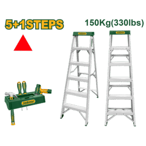 Escalera de Aluminio Reforzada 5+1 Escalones Jadever JDLD2H05