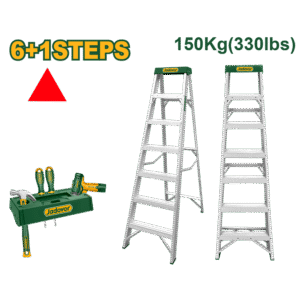 Escalera de Trabajo de Aluminio 6+1 Escalones Jadever JDLD2H06