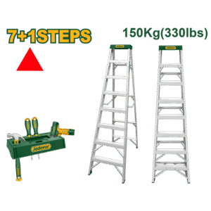 Escalera de Trabajo de Aluminio 7+1 Escalones Jadever JDLD2H07