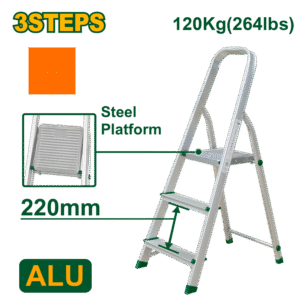 Escalera de Aluminio de 3 Escalones Jadever JDLD3H03