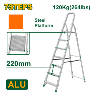 Escalera de Aluminio Reforzada 7 Escalones Jadever JDLD3H07