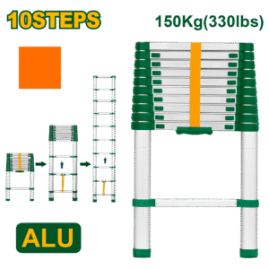 Escalera Telescópica de Aluminio 10 Escalones Jadever JDLD5H10