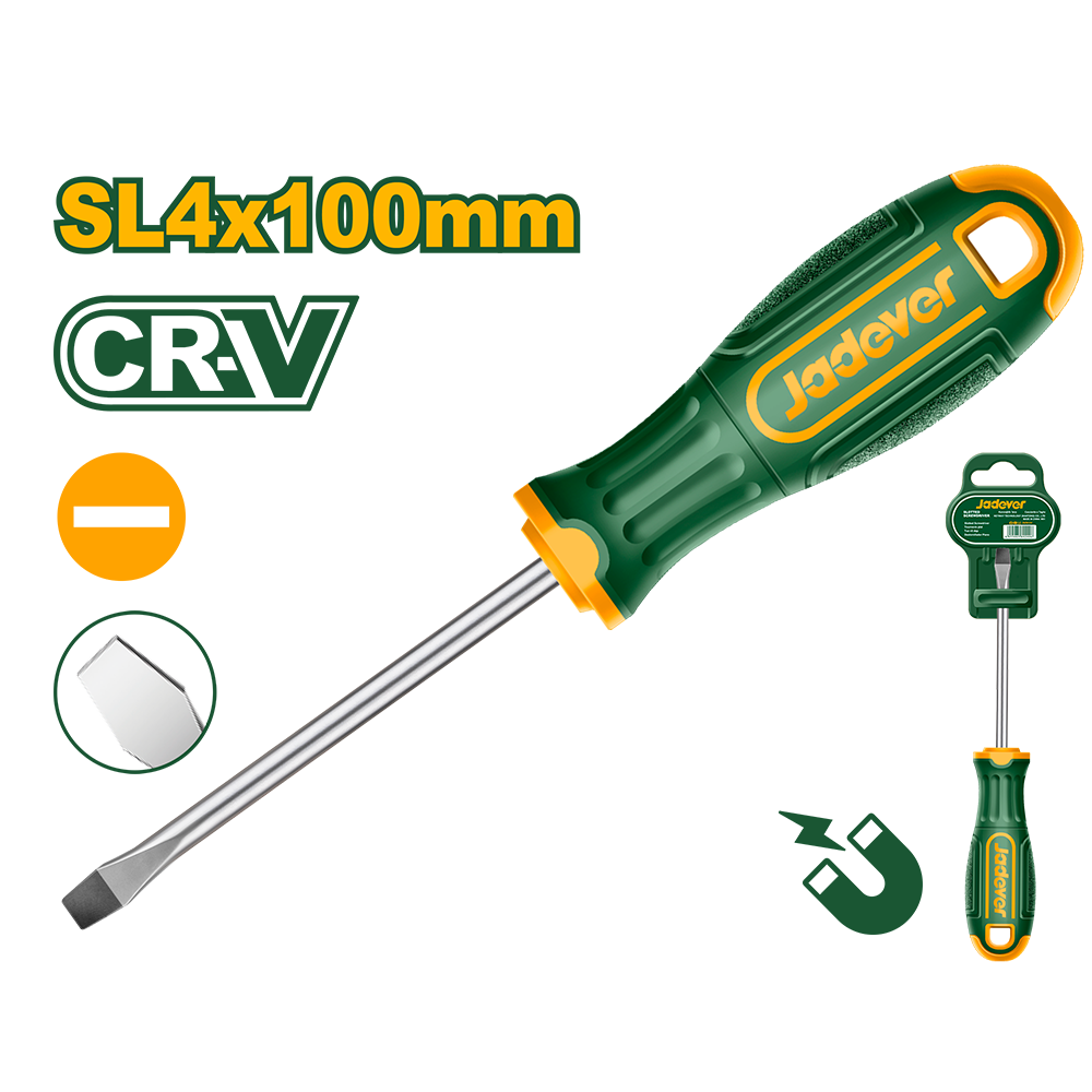 Destornillador Plano 4 mm x 100 mm Jadever JDSD1244